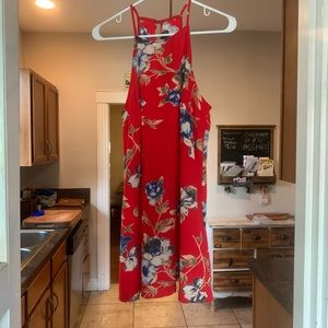 Red floral dress!! NWT!!